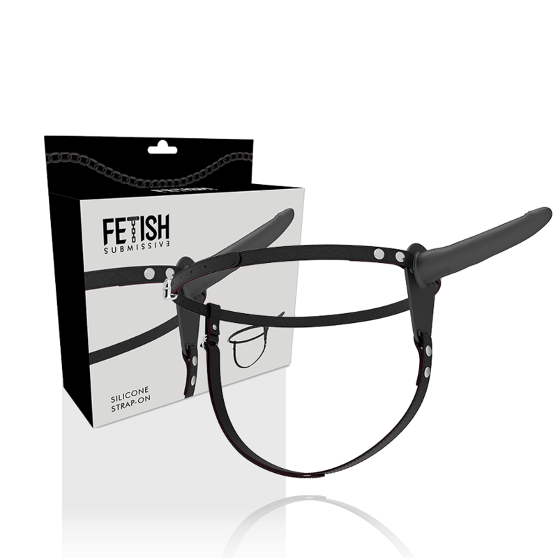 FETISH SUBMISSIVE POSTROJ S SILIKONSKIM DILDOM 15 CM - ČRNI - slika 2