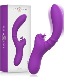 INTENSE - HARRY VIBRATOR FLEXIBLE WITH PURPLE TONGUE