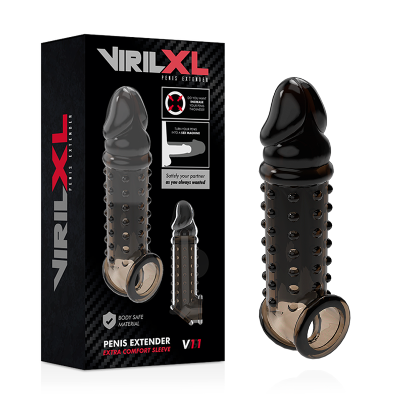 VIRILXL PODALJŠEK ZA PENIS Z DODATNIM UDOBNIM ROKAVOM V11 ČRN - slika 2