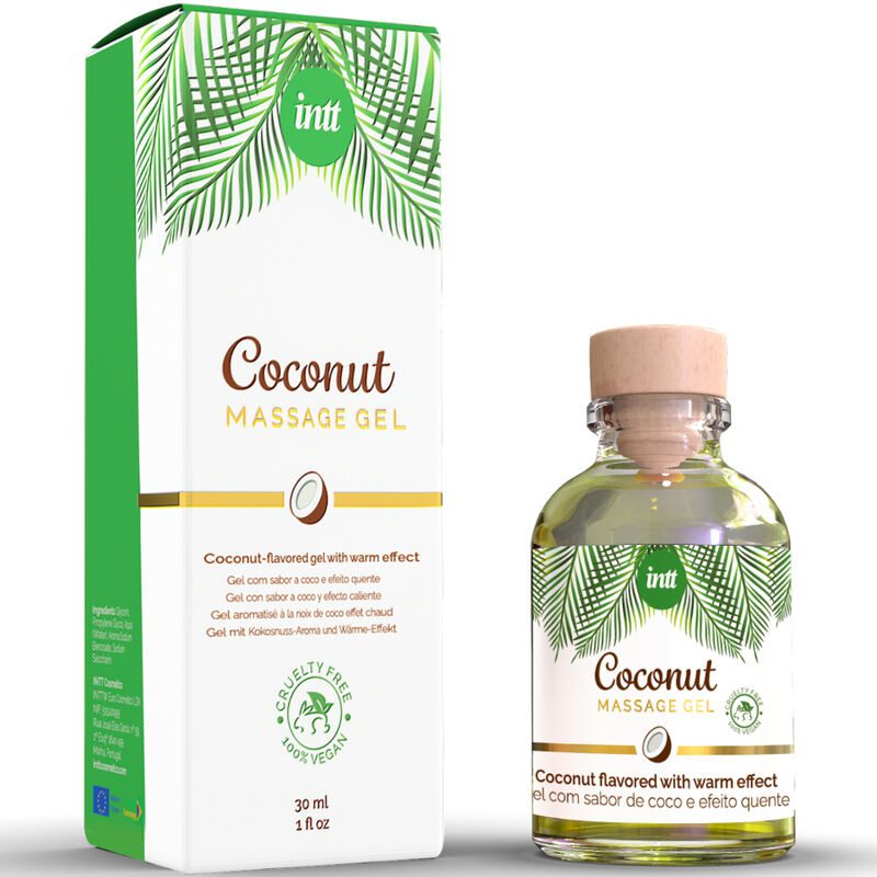 INTT - VEGAN MASSAGE GEL WITH COCONUT FLAVOR AND HEATING EFFECT - slika 2