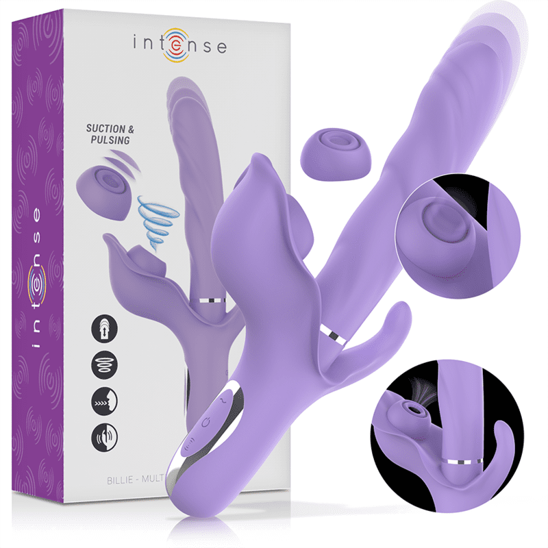 INTENSE - BILLIE MULTIFUNCTION RECHARGEABLE VIBRATOR SUCTION PULSING PURPLE