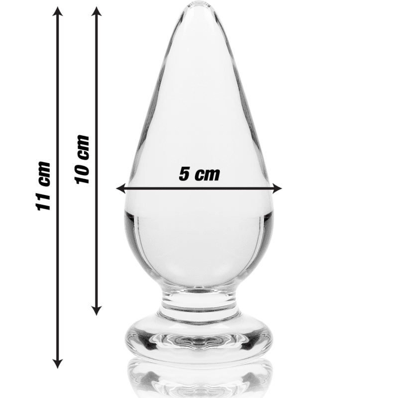 NEBULA SERIES BY IBIZA - MODEL 4 ANAL PLUG BOROSILICATE GLASS 11 X 5 CM CLEAR - slika 3