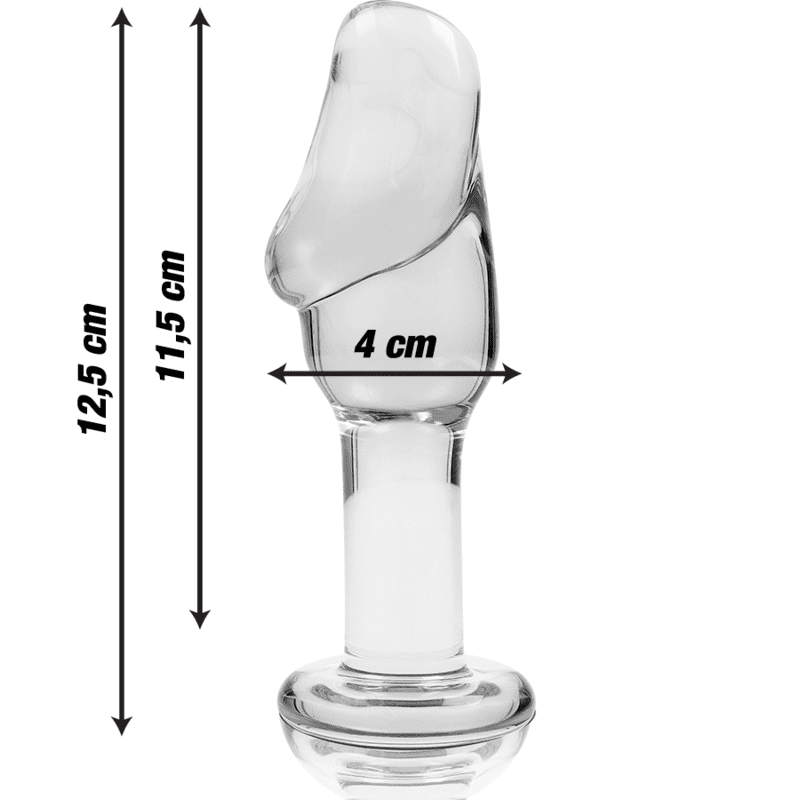 NEBULA SERIES BY IBIZA - MODEL 6 ANAL PLUG BOROSILICATE GLASS 12.5 X 4 CM CLEAR - slika 3