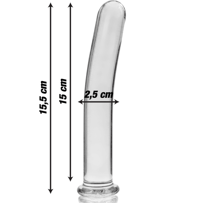 NEBULA SERIES BY IBIZA - MODEL 9 DILDO BOROSILICATE GLASS 15.5 X 2.5 CM CLEAR - slika 3