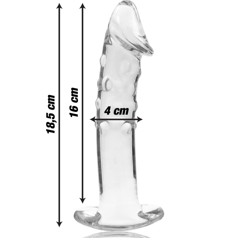 NEBULA SERIES BY IBIZA - MODEL 19 DILDO BOROSILICATE GLASS 18.5 X 4 CM CLEAR - slika 3