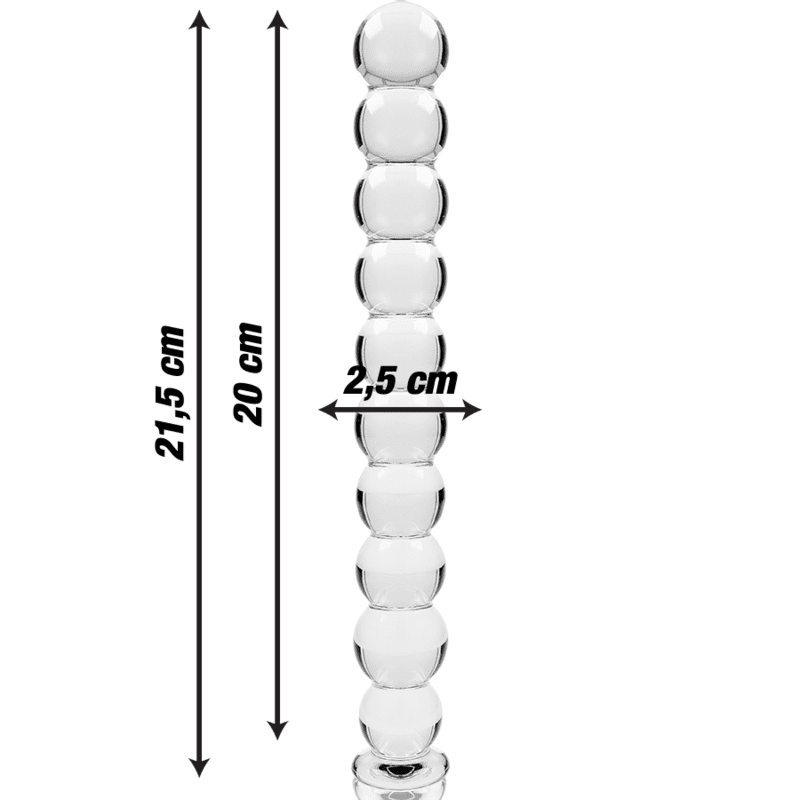 NEBULA SERIES BY IBIZA - MODEL 22 DILDO BOROSILICATE GLASS 21.5 X 2.5 CM CLEAR - slika 3