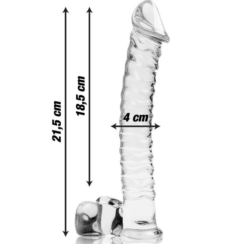 NEBULA SERIES BY IBIZA - MODEL 23 DILDO BOROSILICATE GLASS 21.5 X 4 CM CLEAR - slika 3