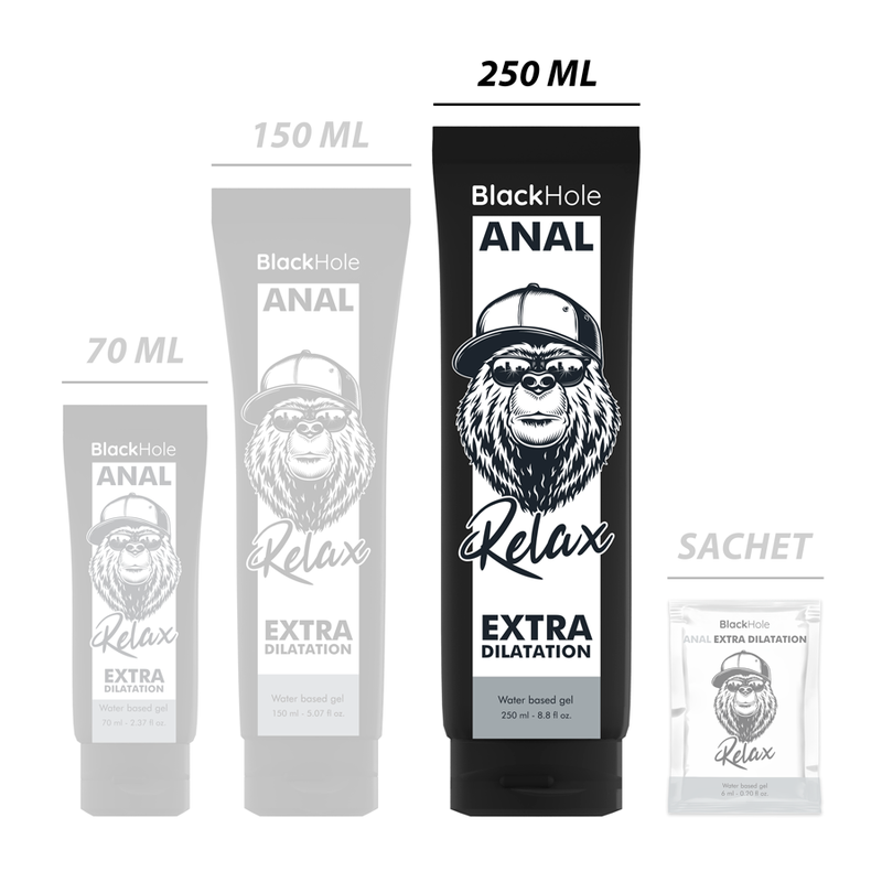 BLACK HOLE GEL NA VODNI OSNOVI ZA ANALNO DILATACIJO 250 ML - slika 2