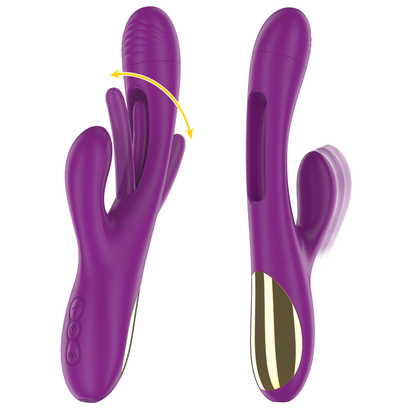 INTENSE - APOLO RECHARGEABLE MULTIFUNCTION VIBRATOR 7 VIBRATIONS WITH SWINGING MOTION PURPLE - slika 2