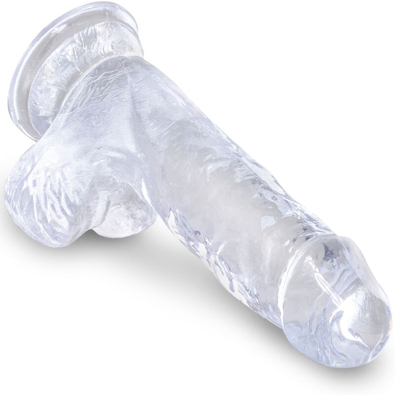 KING COCK CLEAR - REALISTIC PENIS WITH BALLS 10.1 CM TRANSPARENT - slika 3