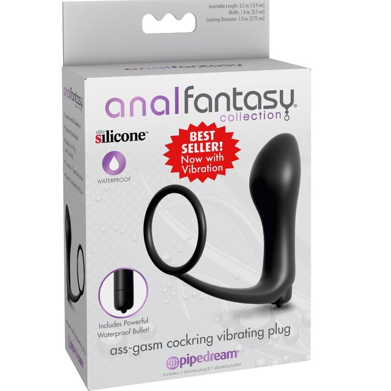 ANAL FANTASY ELITE COLLECTION - ASS-GASM COCKRING VIBRATOR PLUG - slika 3