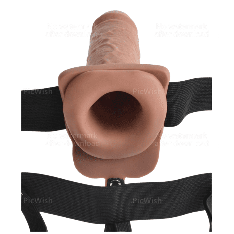 FETISH FANTASY SERIES - ADJUSTABLE HARNESS REALISTIC PENIS WITH BALLS RECHARGEABLE AND VIBRATOR 17.8 CM - slika 3
