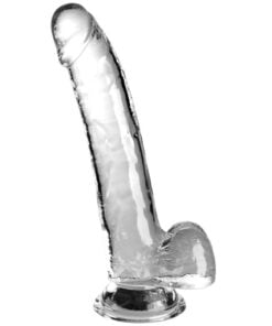 KING COCK CLEAR - DILDO WITH TESTICLES 20.3 CM TRANSPARENT