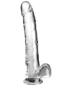 KING COCK CLEAR - DILDO WITH TESTICLES 24.8 CM TRANSPARENT