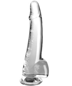 KING COCK CLEAR - DILDO WITH TESTICLES 19 CM TRANSPARENT