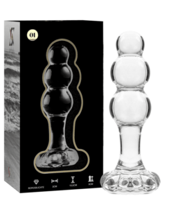 NEBULA SERIES BY IBIZA - MODEL 1 ANAL PLUG BOROSILICATE GLASS 10.7 X 3 CM CLEAR