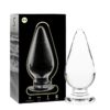 NEBULA SERIES BY IBIZA - MODEL 4 ANAL PLUG BOROSILICATE GLASS 11 X 5 CM CLEAR