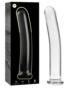 NEBULA SERIES BY IBIZA - MODEL 9 DILDO BOROSILICATE GLASS 15.5 X 2.5 CM CLEAR
