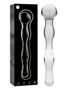 NEBULA SERIES BY IBIZA - MODEL 13 DILDO BOROSILICATE GLASS 18 X 3.5 CM CLEAR
