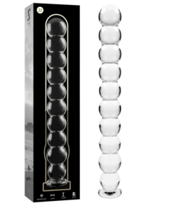 NEBULA SERIES BY IBIZA - MODEL 22 DILDO BOROSILICATE GLASS 21.5 X 2.5 CM CLEAR