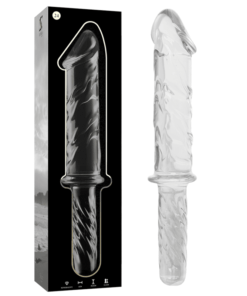 NEBULA SERIES BY IBIZA - MODEL 24 DILDO BOROSILICATE GLASS 28.5 X 5 CM CLEAR