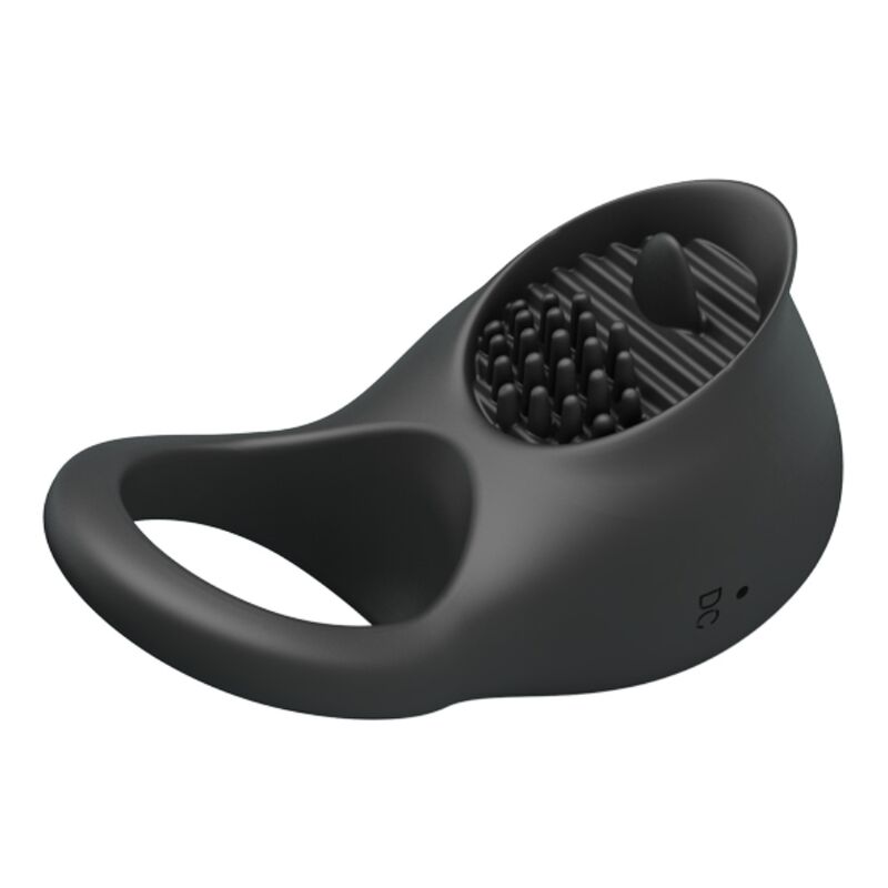 PRETTY LOVE - VIBRATING PENIS RING WITH BLACK TONGUE - slika 3