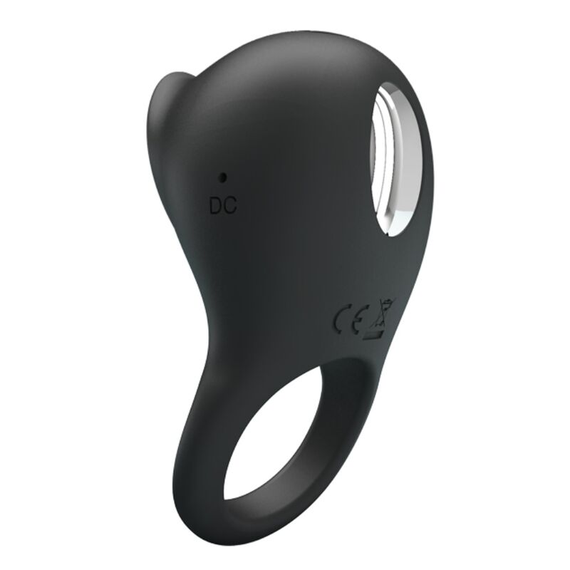 PRETTY LOVE - VIBRATING PENIS RING WITH BLACK TONGUE - slika 2