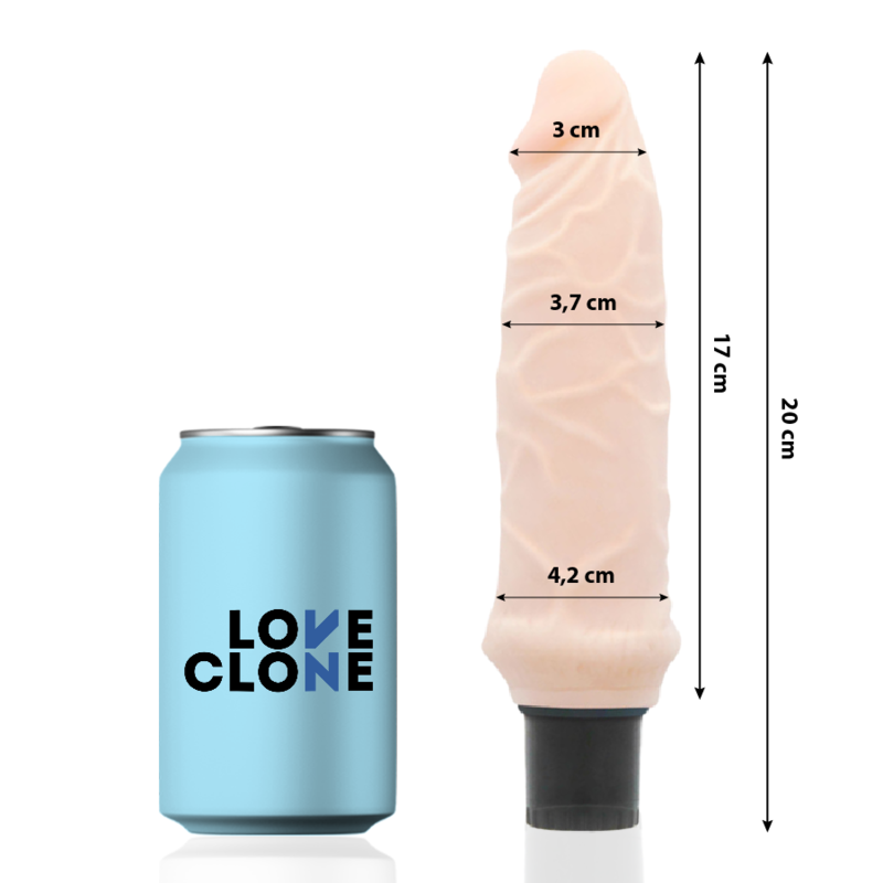 LOVECLONE IVAR DILDO Z LASTNIM MAZANJEM 20 CM - MESNAT - slika 2