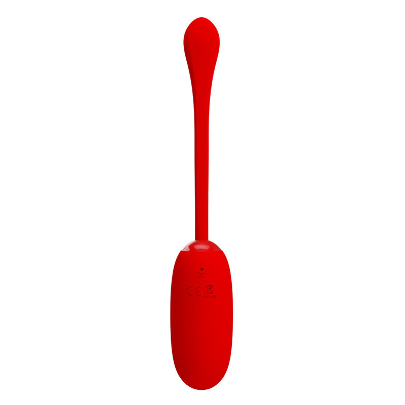 PRETTY LOVE - JULIUS WATERPROOF-RECHARGEABLE VIBRATING EGG RED - slika 3