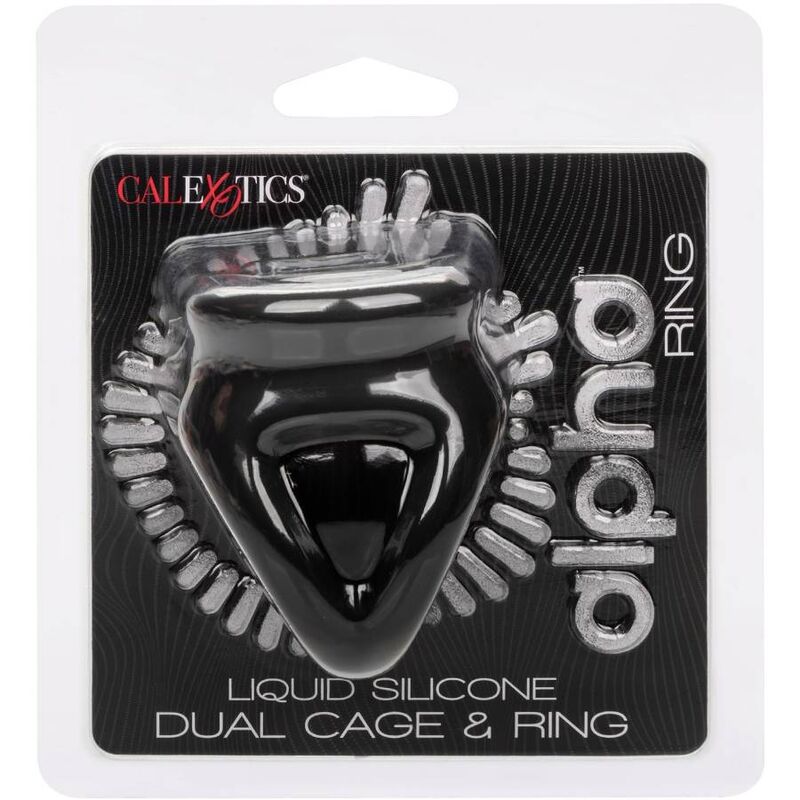 CALIFORNIA EXOTICS - ALPHA DUAL CAGE RING BLACK - slika 2