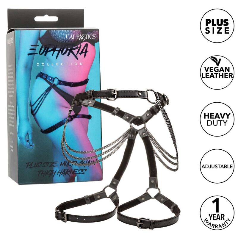 CALIFORNIA EXOTICS - EUPHORIA PLUS SIZE MULTI CHAIN THIGH HARNESS - slika 3