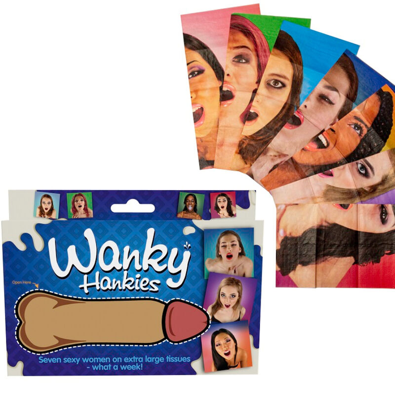 SPENCER FLEETWOOD - WANKY HANKIES 7 EXTRA LARGE WOMEN'S HANDKERCHIEFS