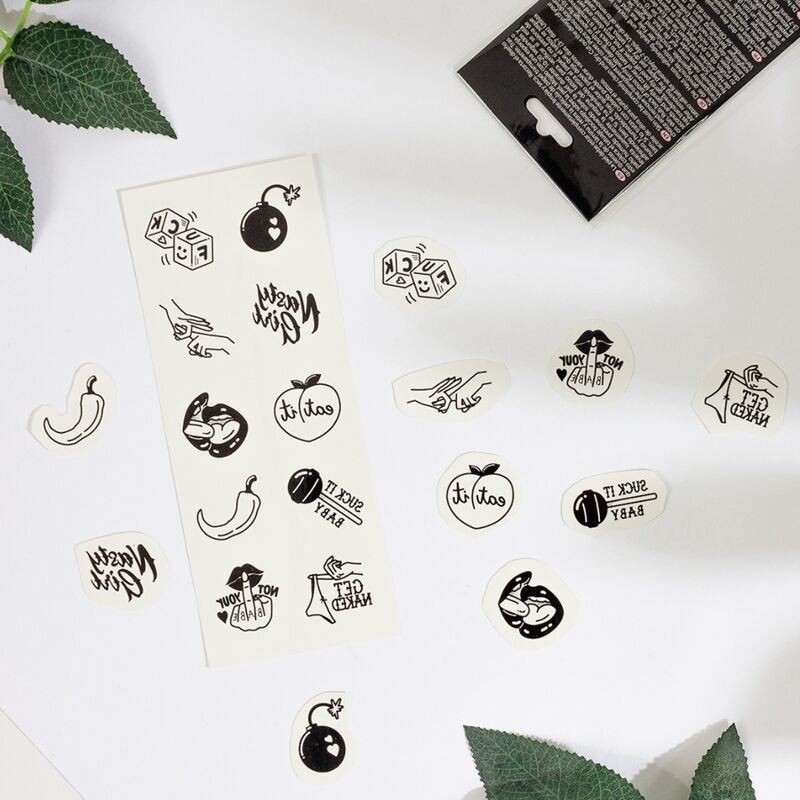 SECRET PLAY - SET OF 10 SPICY COLLECTION TEMPORARY TATTOOS - slika 3