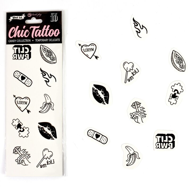 SECRET PLAY - SET OF 10 CANDY COLLECTION TEMPORARY TATTOOS - slika 2