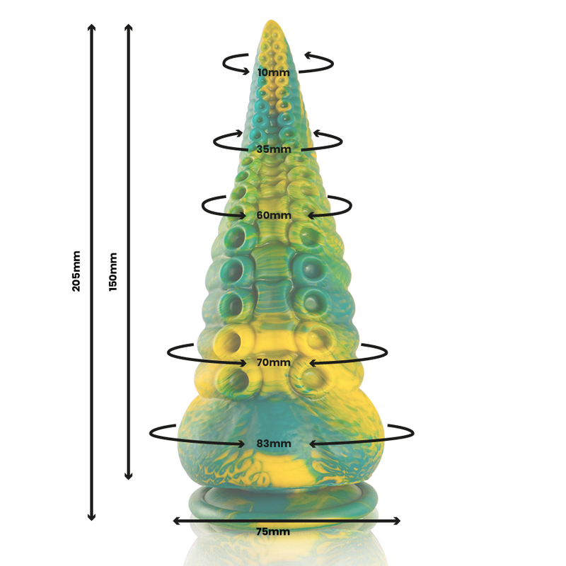 EPIC - CETUS GREEN TENTACLE DILDO LARGE SIZE - slika 2