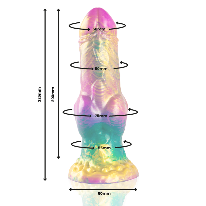 EPIC - IRIS DILDO WITH RAINBOW TESTICLES OF PLEASURE - slika 2