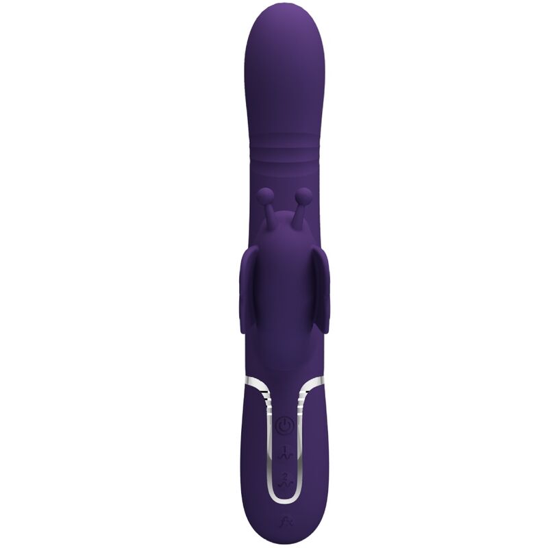 PRETTY LOVE - MULTIFUNCTION RABBIT VIBRATOR 4 IN 1 BUTTERFLY PURPLE - slika 2