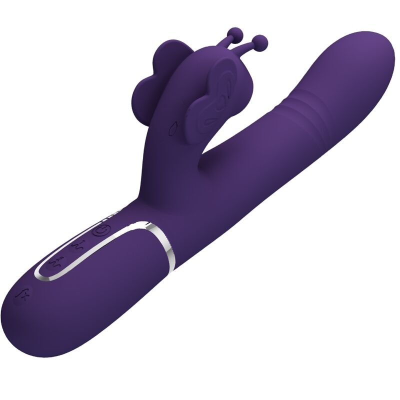 PRETTY LOVE - MULTIFUNCTION RABBIT VIBRATOR 4 IN 1 BUTTERFLY PURPLE - slika 3