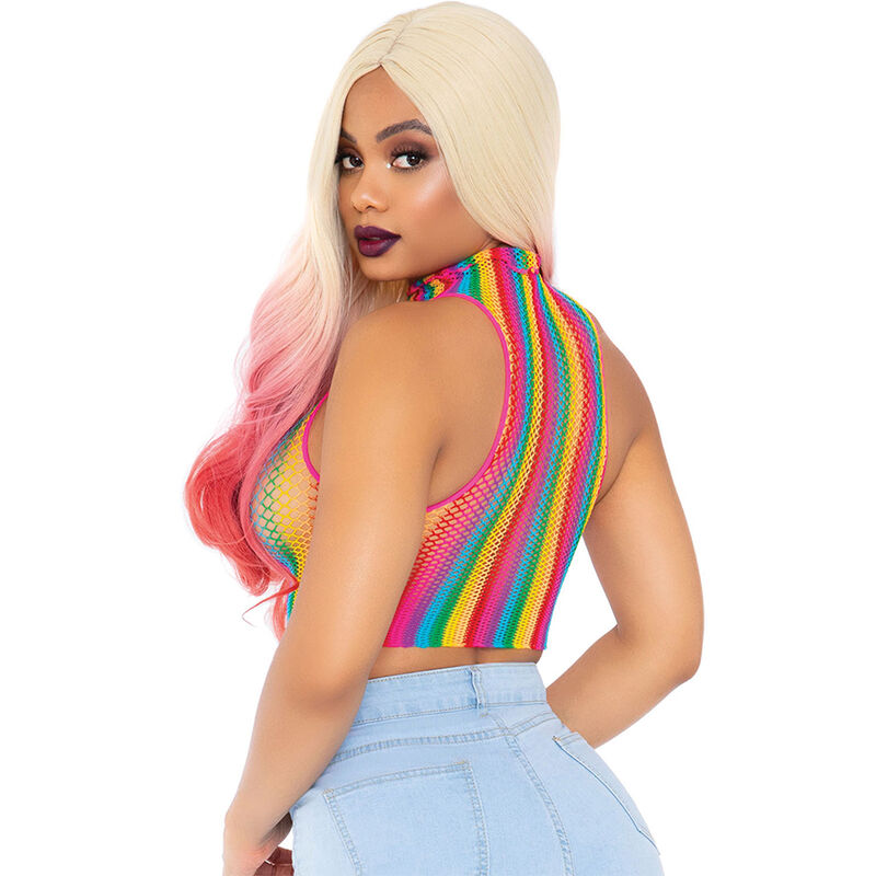 LEG AVENUE - MULTICOLOR NET TOP - slika 2