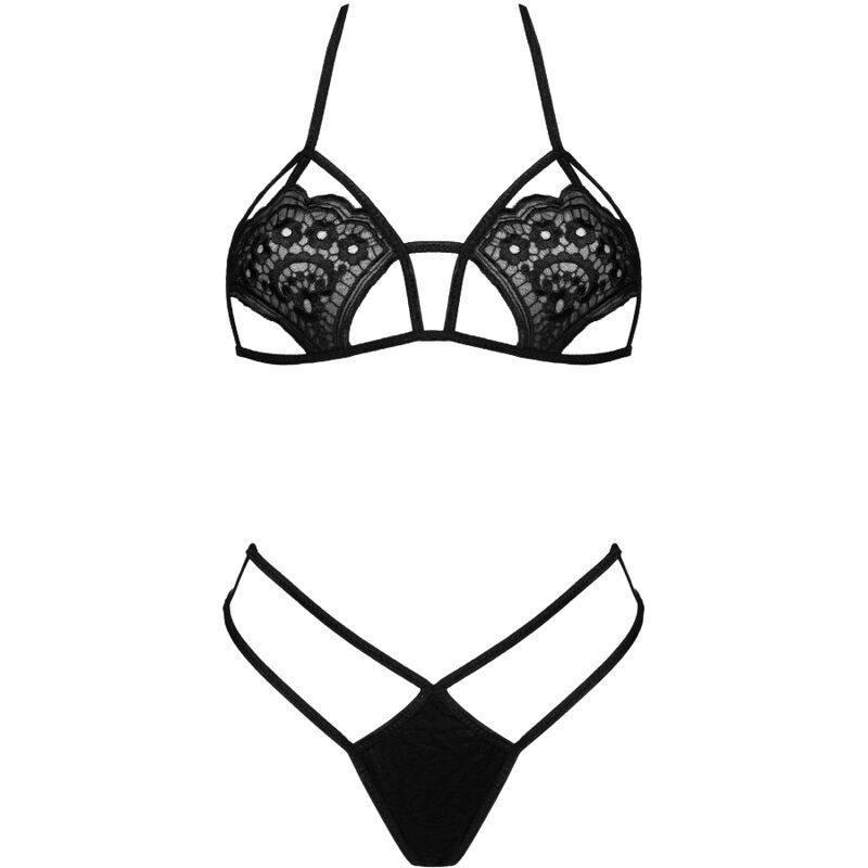 LIVCO CORSETTI FASHION - JIMENA LC 20216 BRA + THONG BLACK ONE SIZE - slika 3