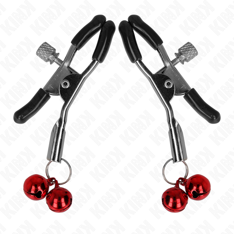 KINK - DOUBLE BELL NIPPLE CLAMP RED 6 CM - slika 2