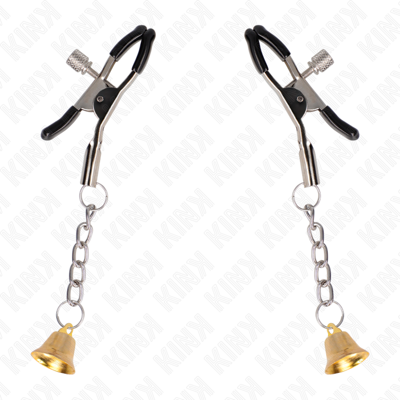 KINK - GOLD BELL PENDANT NIPPLE CLAMPS 6 CM - slika 2