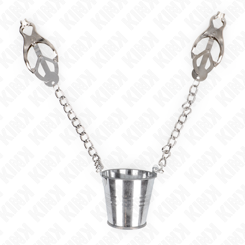 KINK - NIPPLE CLAMPS WITH A BUCKET SILVER - slika 2
