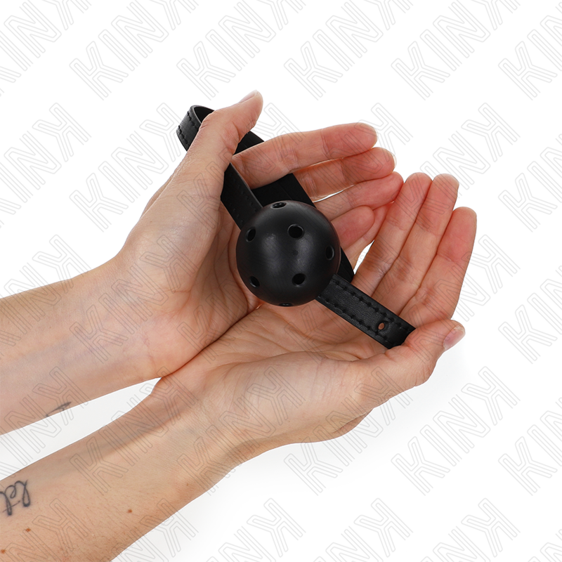 KINK - SIMPLICITY BLACK BREATHABLE BALL 4.5 CM GAG 62 x 1.5 CM - slika 2