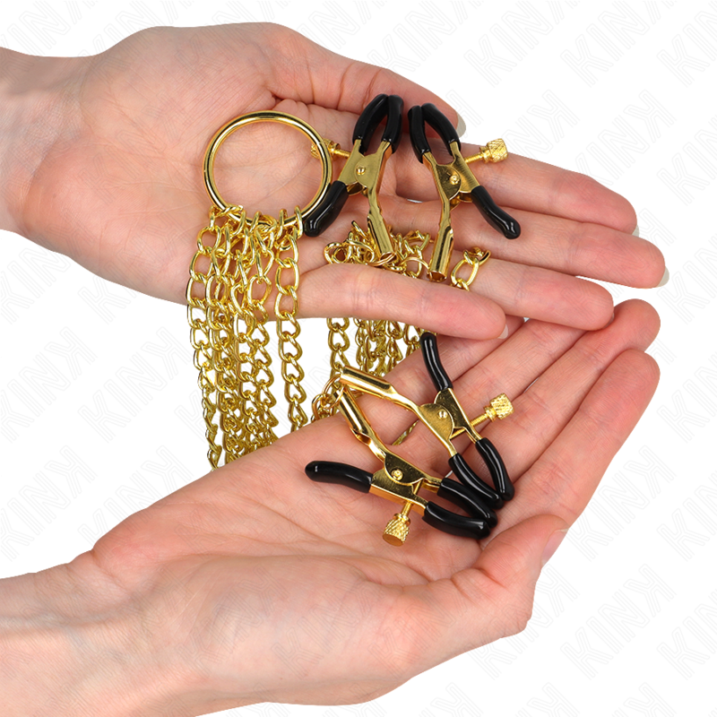 KINK - 4 NIPPLE AND CLIT CLAMPS ADJUSTABLE GOLD - slika 3
