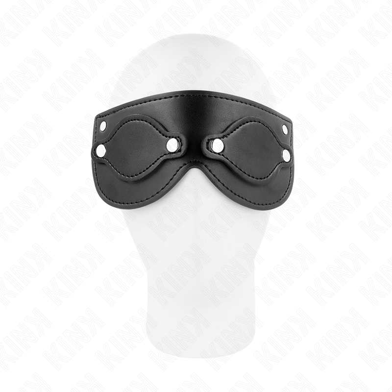 KINK - LEATHERETTE MASK WITH DETACHABLE EYE COVERS 22 x 9 CM - slika 2