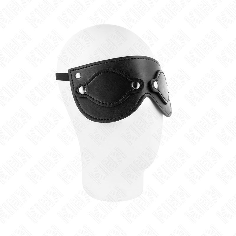 KINK - LEATHERETTE MASK WITH DETACHABLE EYE COVERS 22 x 9 CM - slika 3