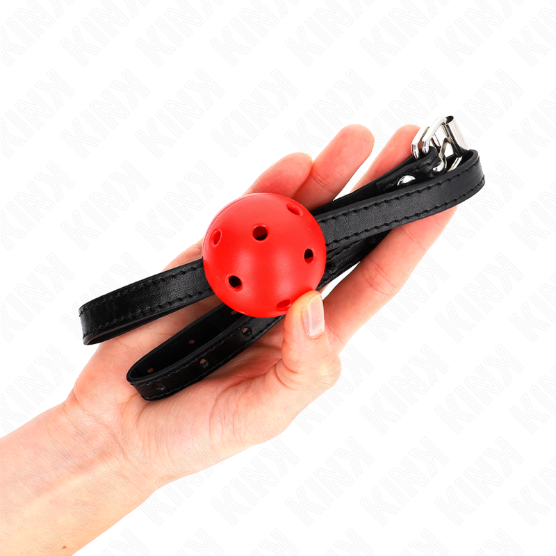 KINK - SIMPLICITY RED BREATHABLE 4.5 CM BALL GAG 62 x 1.5 CM - slika 3