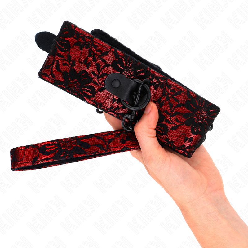 KINK - LACE NECKLACE WITH BELT WITH REAL LEATHER BELT 105 CM / 44 X 5.5 CM - slika 3