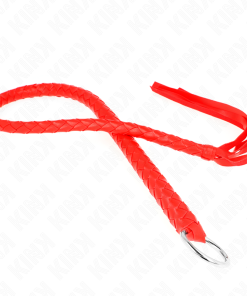 KINK - SNAKE WHIP WITH RED HAND RING 65 CM